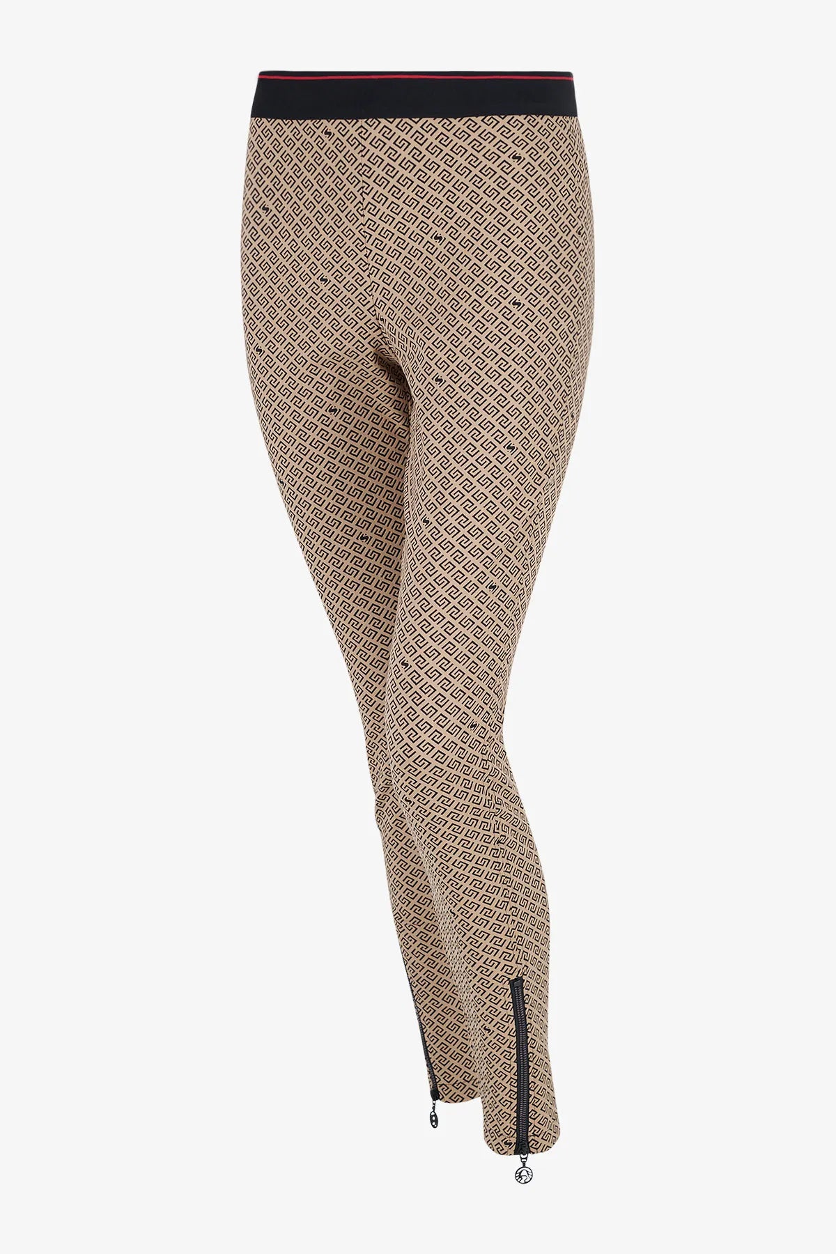 Schmale Hose aus grafischem Jacquard 01