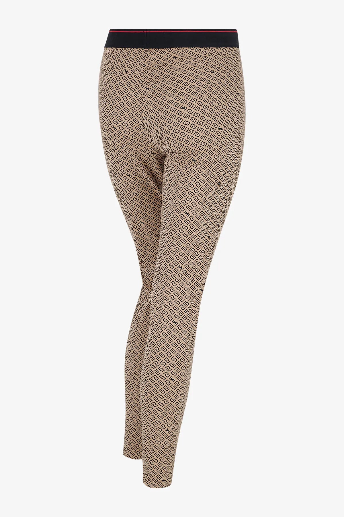 Schmale Hose aus grafischem Jacquard 02