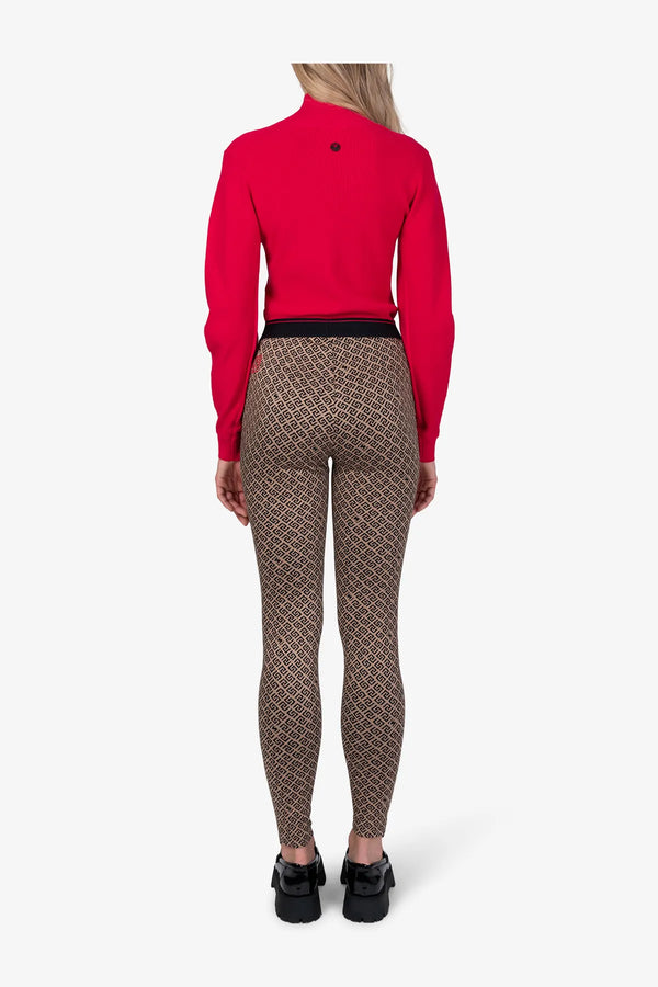 Schmale Hose aus grafischem Jacquard 05
