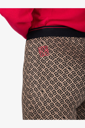 Schmale Hose aus grafischem Jacquard 07
