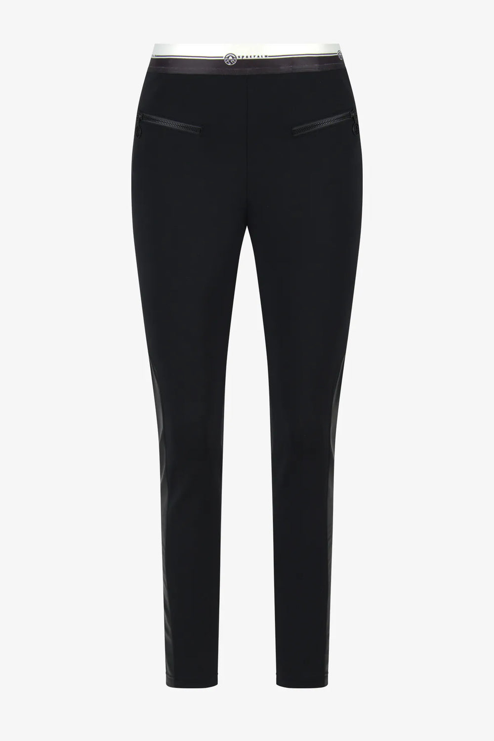 Leggings mit Kunstleder-Einsätzen 01