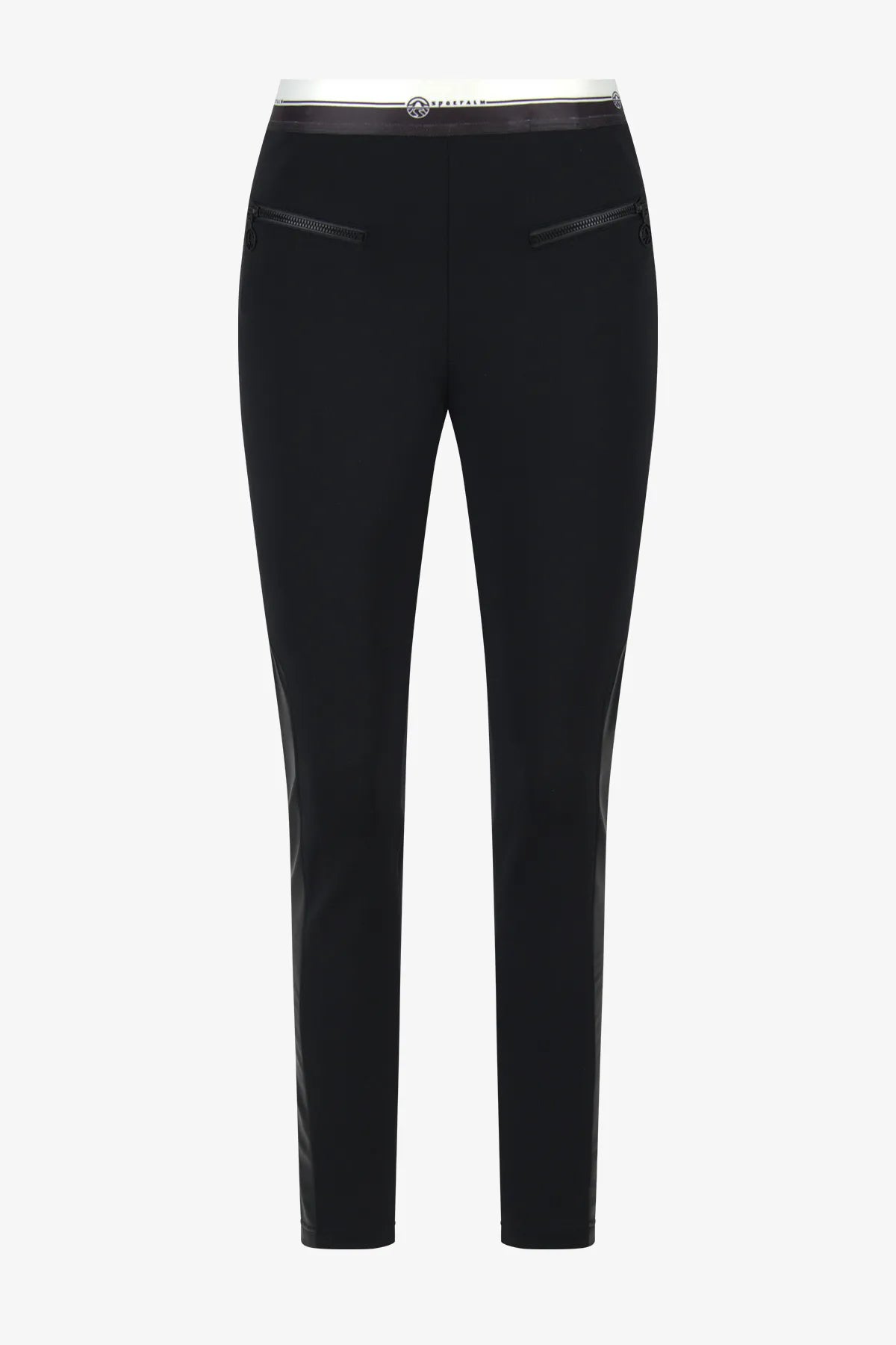 Leggings mit Kunstleder-Einsätzen 01