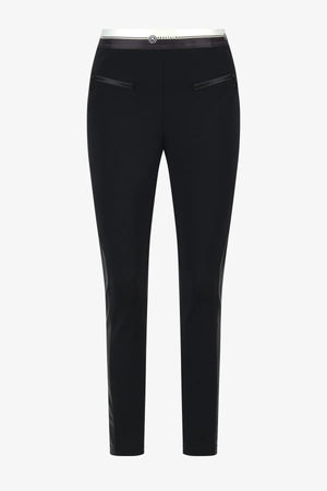 Leggings mit Kunstleder-Einsätzen 01