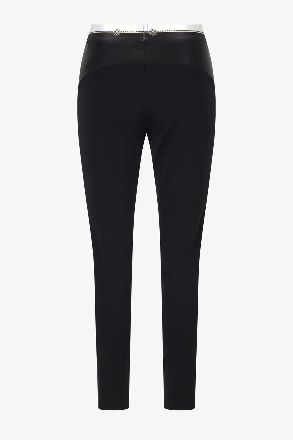 Leggings mit Kunstleder-Einsätzen 01