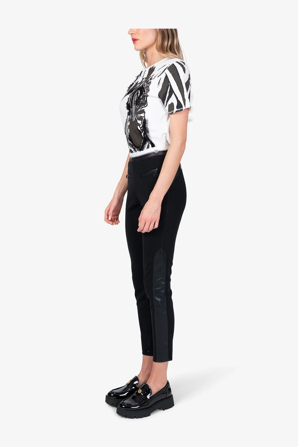 Leggings mit Kunstleder-Einsätzen 04