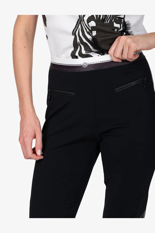 Leggings mit Kunstleder-Einsätzen 07