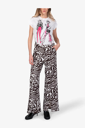 Edle Baumwoll-Hose im Zebra-Dessin 03