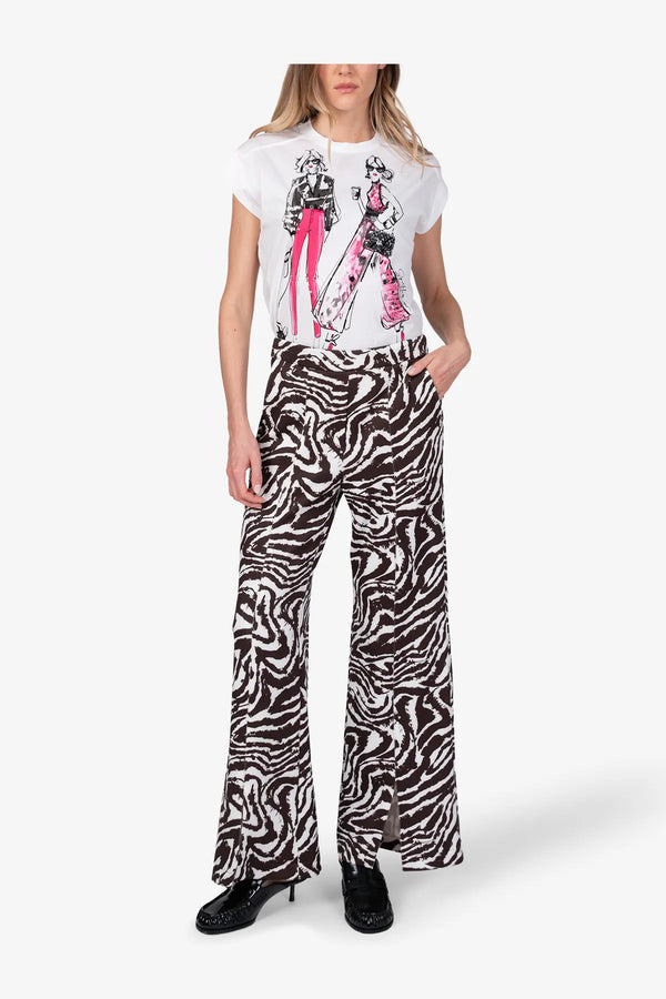 Edle Baumwoll-Hose im Zebra-Dessin 03