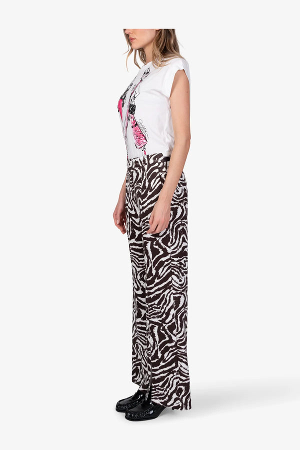 Edle Baumwoll-Hose im Zebra-Dessin 04