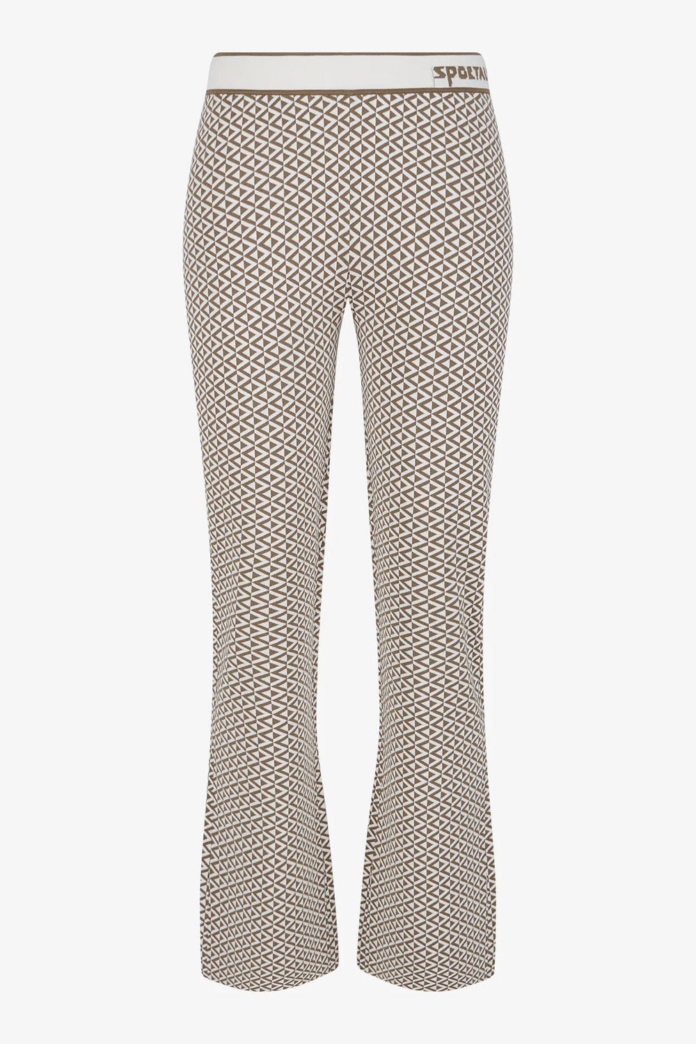 Flared-Hose mit grafischem Jacquard 01