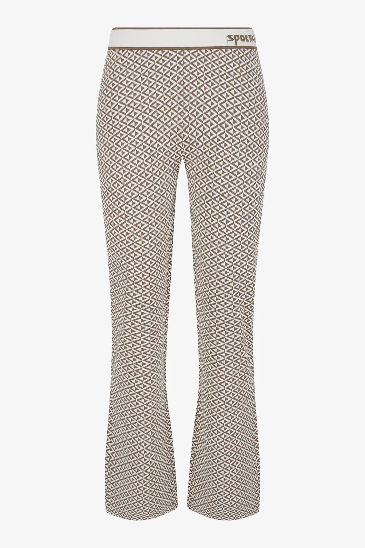 Flared-Hose mit grafischem Jacquard 01