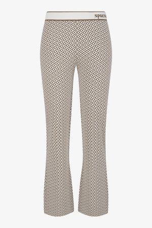 Flared-Hose mit grafischem Jacquard 01