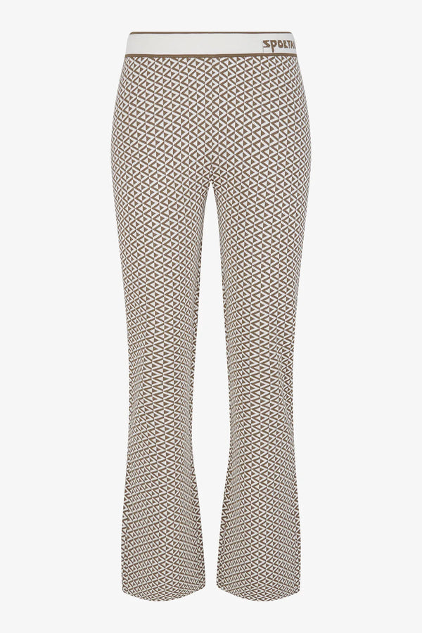 Flared-Hose mit grafischem Jacquard 01