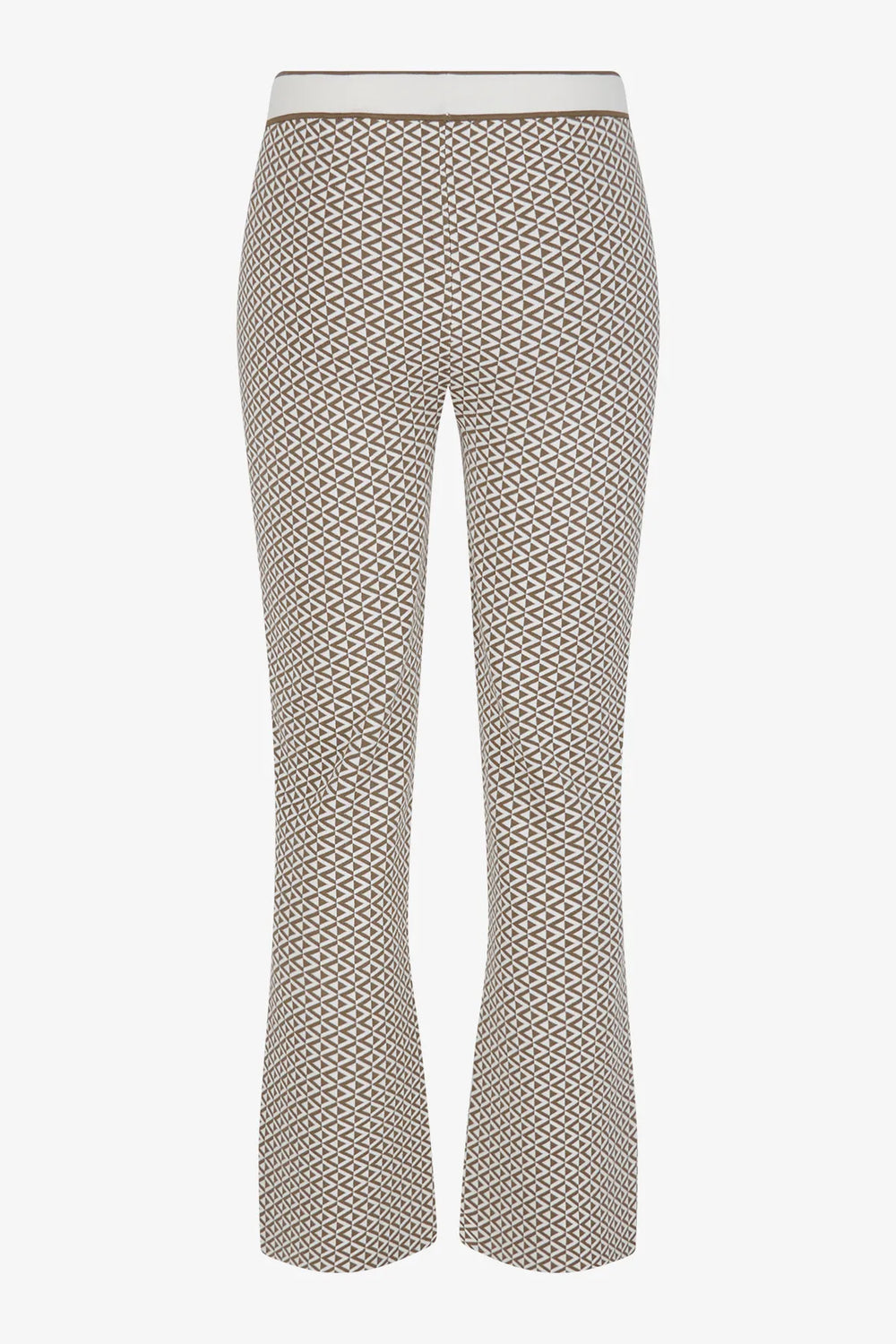 Flared-Hose mit grafischem Jacquard 01