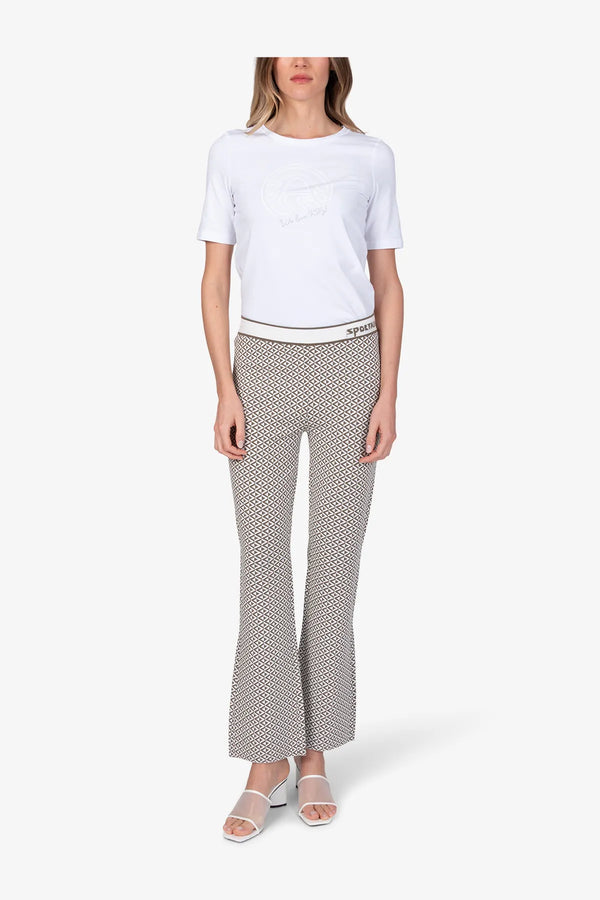 Flared-Hose mit grafischem Jacquard 03