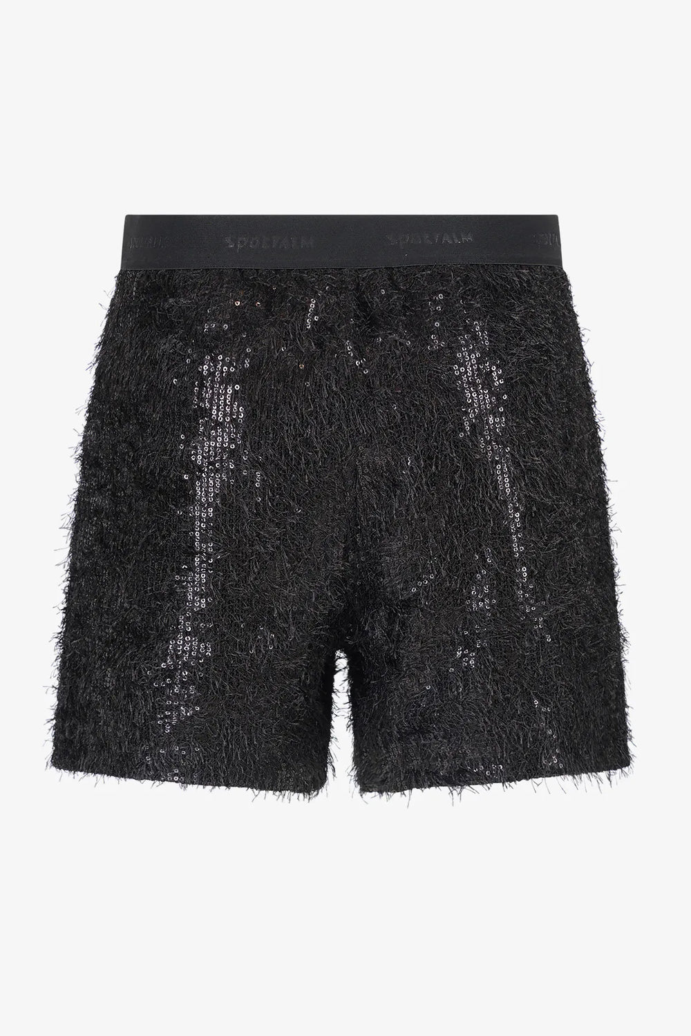 Shorts aus fancy Pailletten-Mesh 01