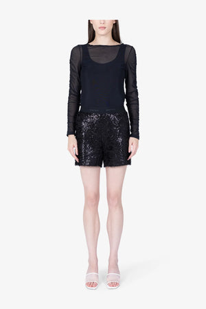 Shorts aus fancy Pailletten-Mesh 03