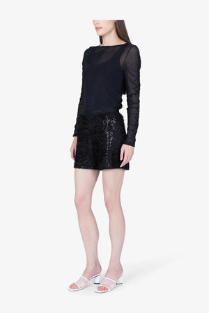Shorts aus fancy Pailletten-Mesh 04