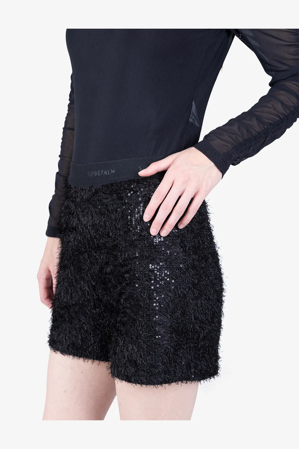 Shorts aus fancy Pailletten-Mesh 07