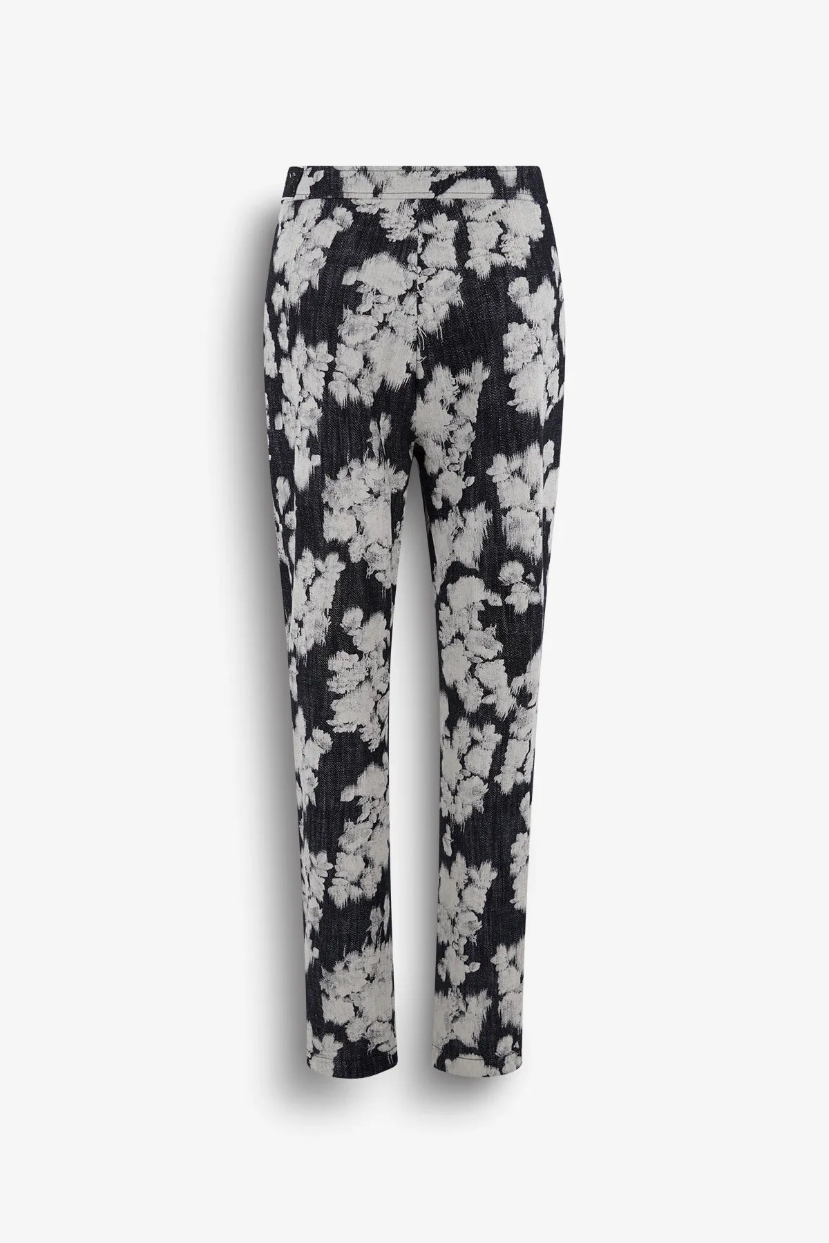 Jeanshose mit floralem Ätzdruck 02