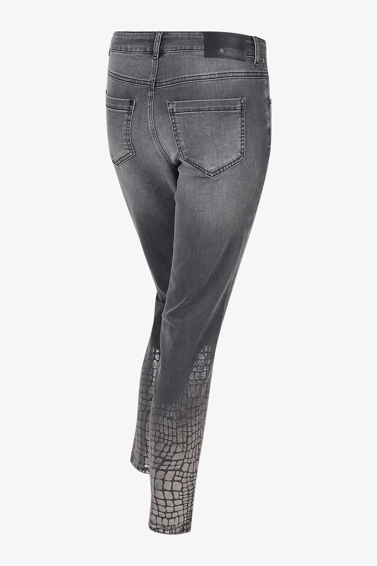 Jeans mit Kroko-Metallic-Transfer 02