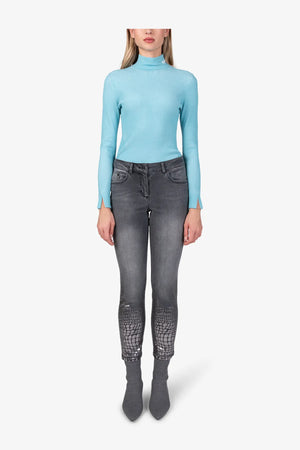 Jeans mit Kroko-Metallic-Transfer 03