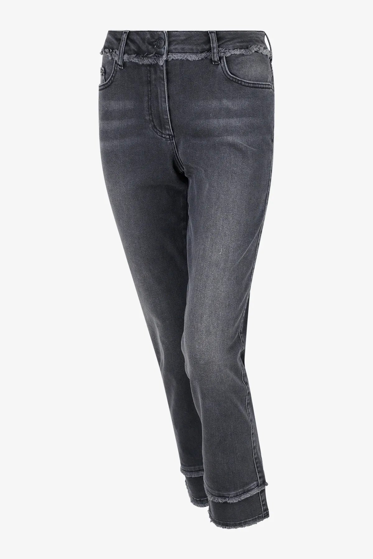 Straight-Leg-Jeans mit Fransenkanten 01