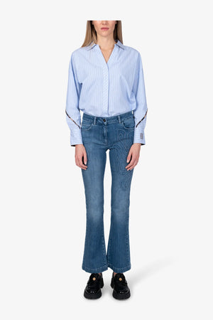 Boot-Cut-Jeans mit Stickerei 03