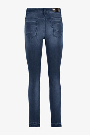 Schmale Jeans mit Fransensaum 02