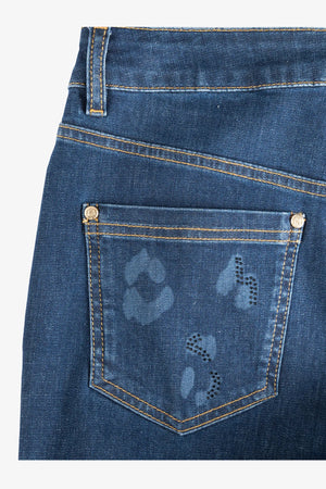 Skinny-Jeans mit Leo-Laser-Detail 08