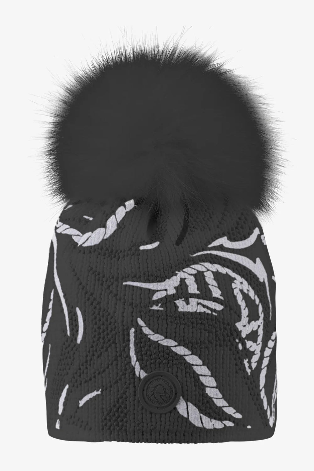 Strickmütze mit Echtpelz-Bommel 01