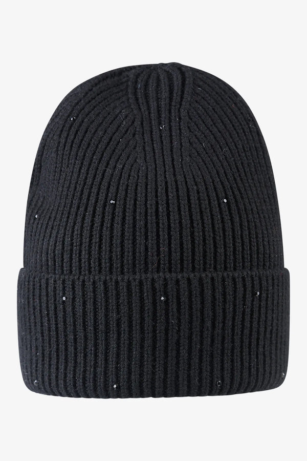 Strickmütze mit Strasssteinen 01