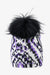 Ikat-Strickmütze mit Echtfell-Bommel 01