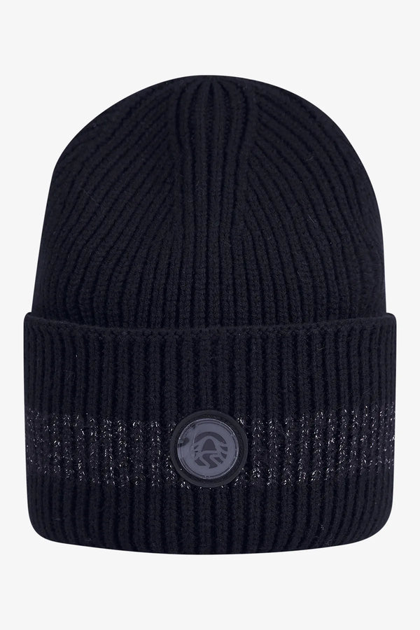 Strickmütze mit Lurex-Streifen 01
