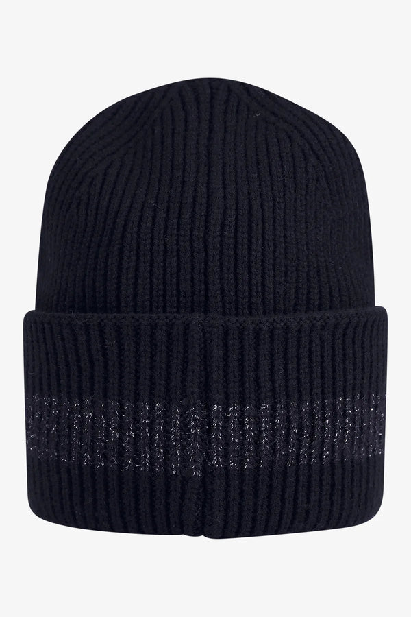 Strickmütze mit Lurex-Streifen 02