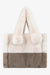 Plüsch-Totebag mit Colour-Blocking 01