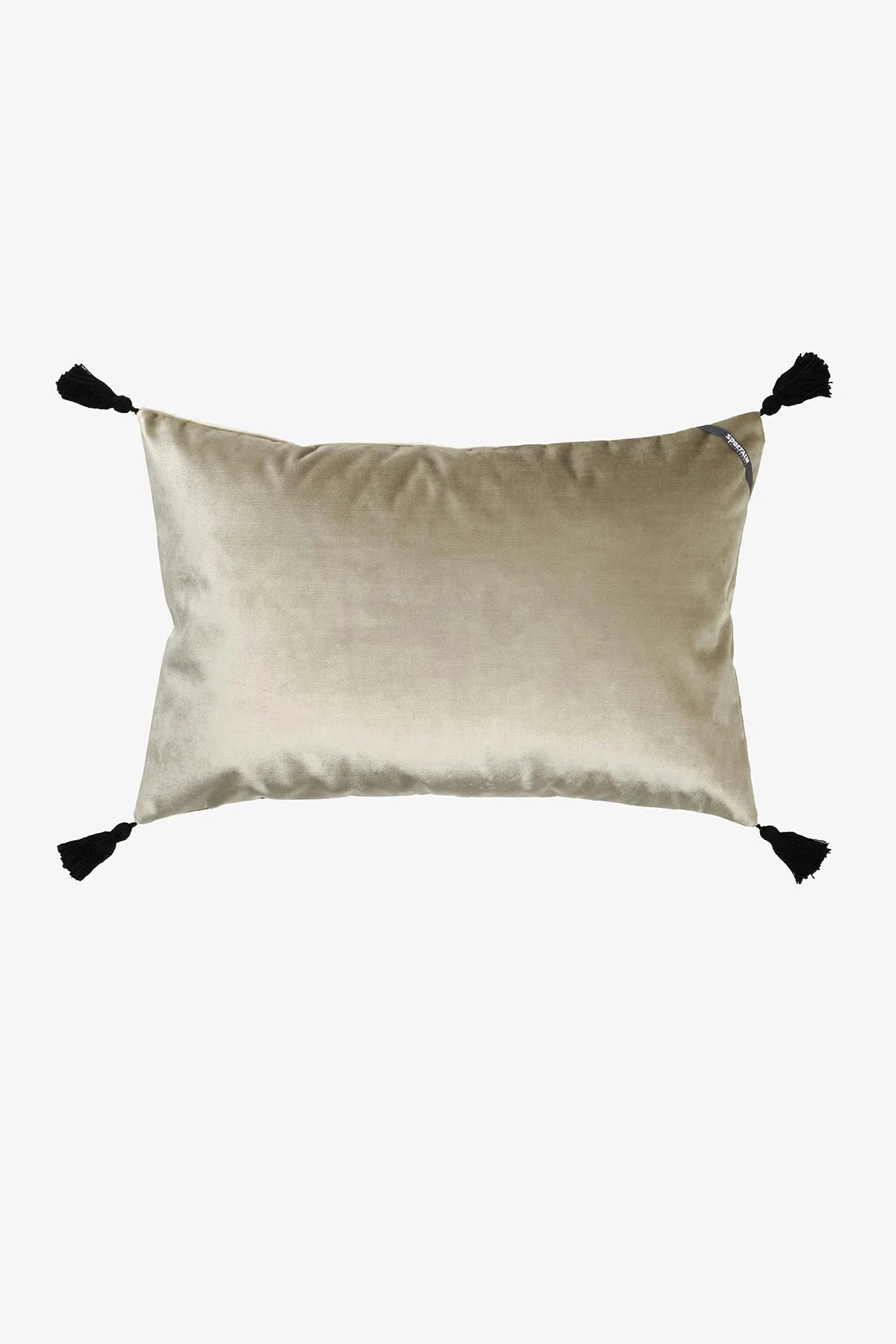 Zierkissen mit Palmenmotiv und Quasten 02