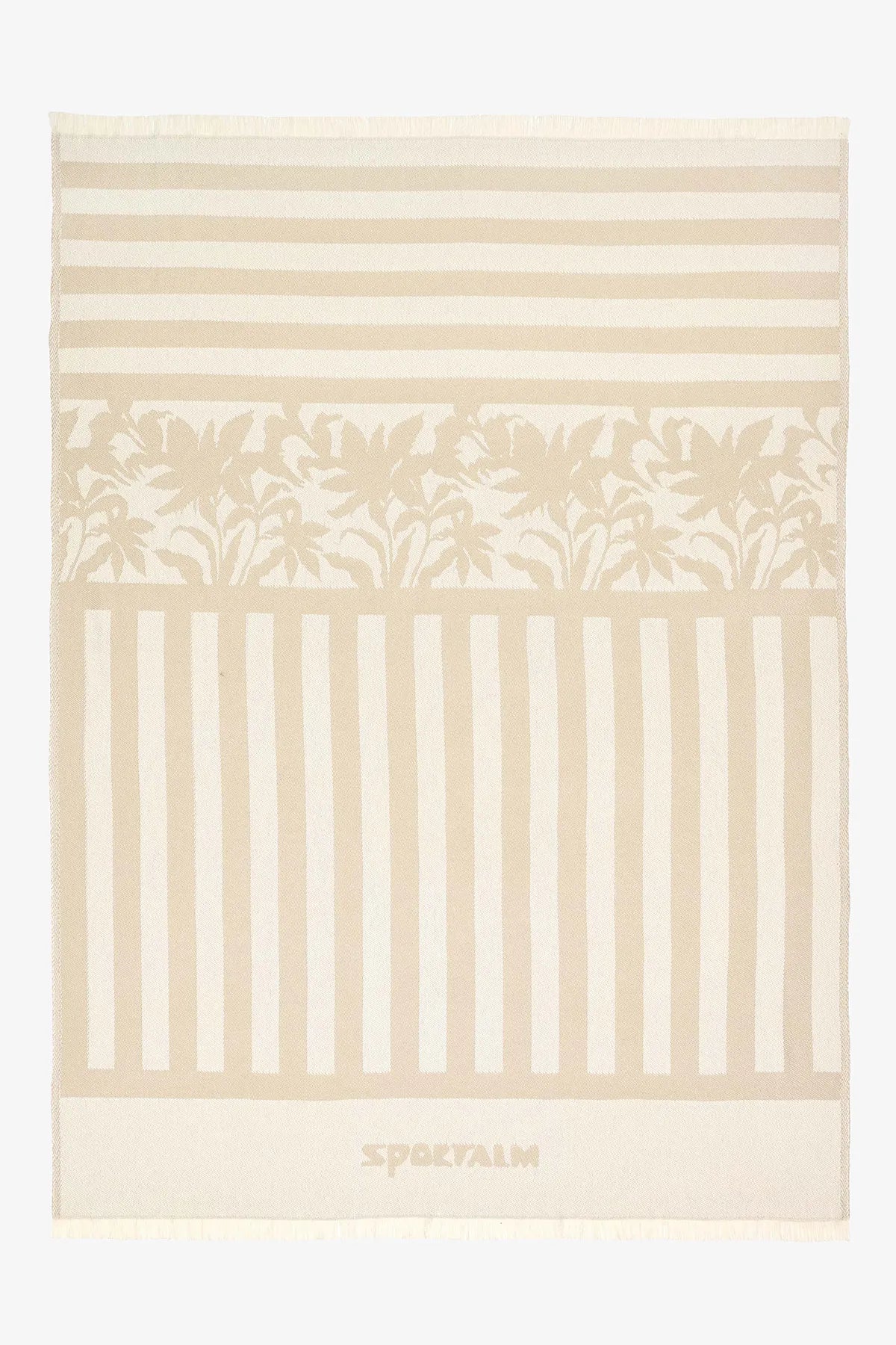Maritime Decke mit Streifen und Palmenmotiv 01