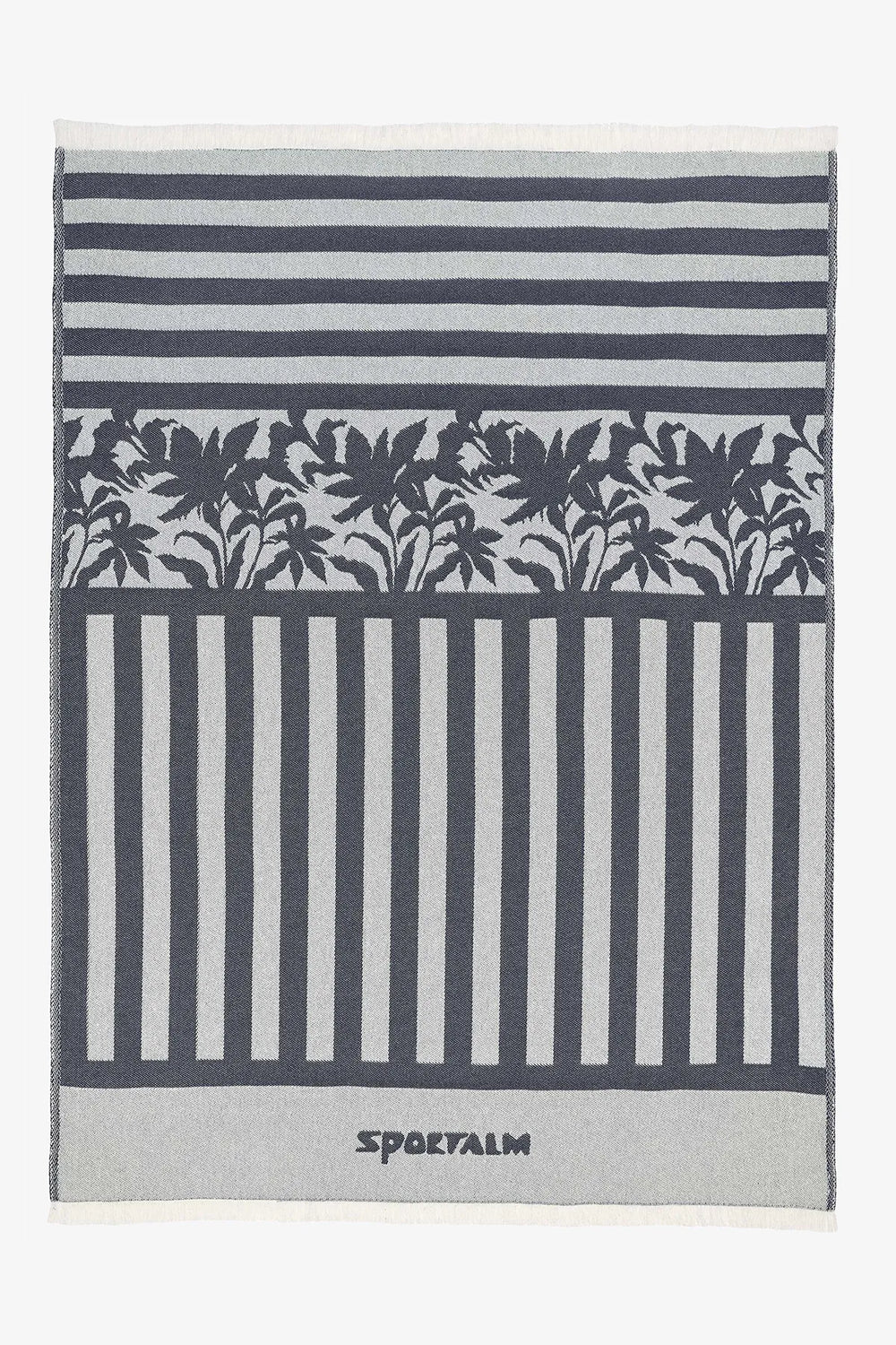 Maritime Decke mit Streifen und Palmenmotiv 01