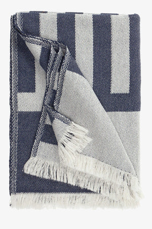 Maritime Decke mit Streifen und Palmenmotiv 03