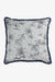 Zierkissen mit Palmenmuster und Fransen 01
