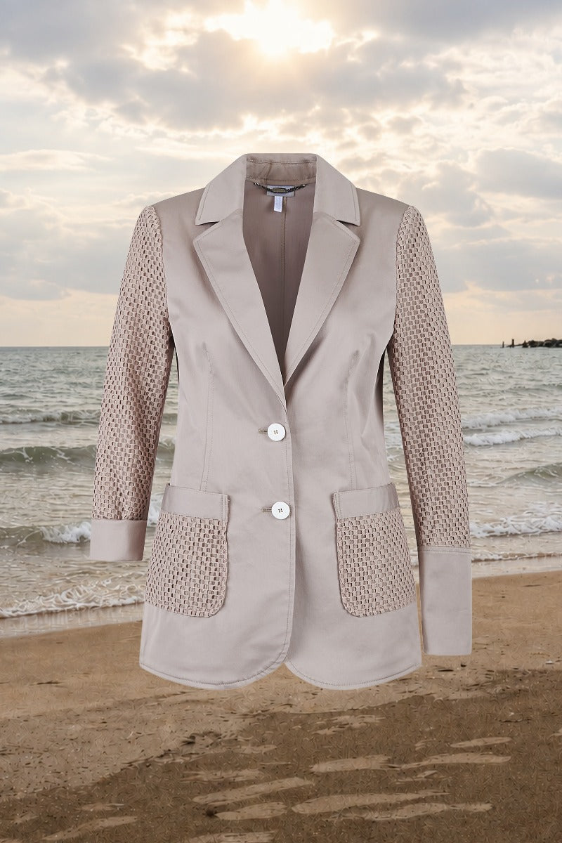 Sportiver Blazer aus Materialmix Elk Horn (81)