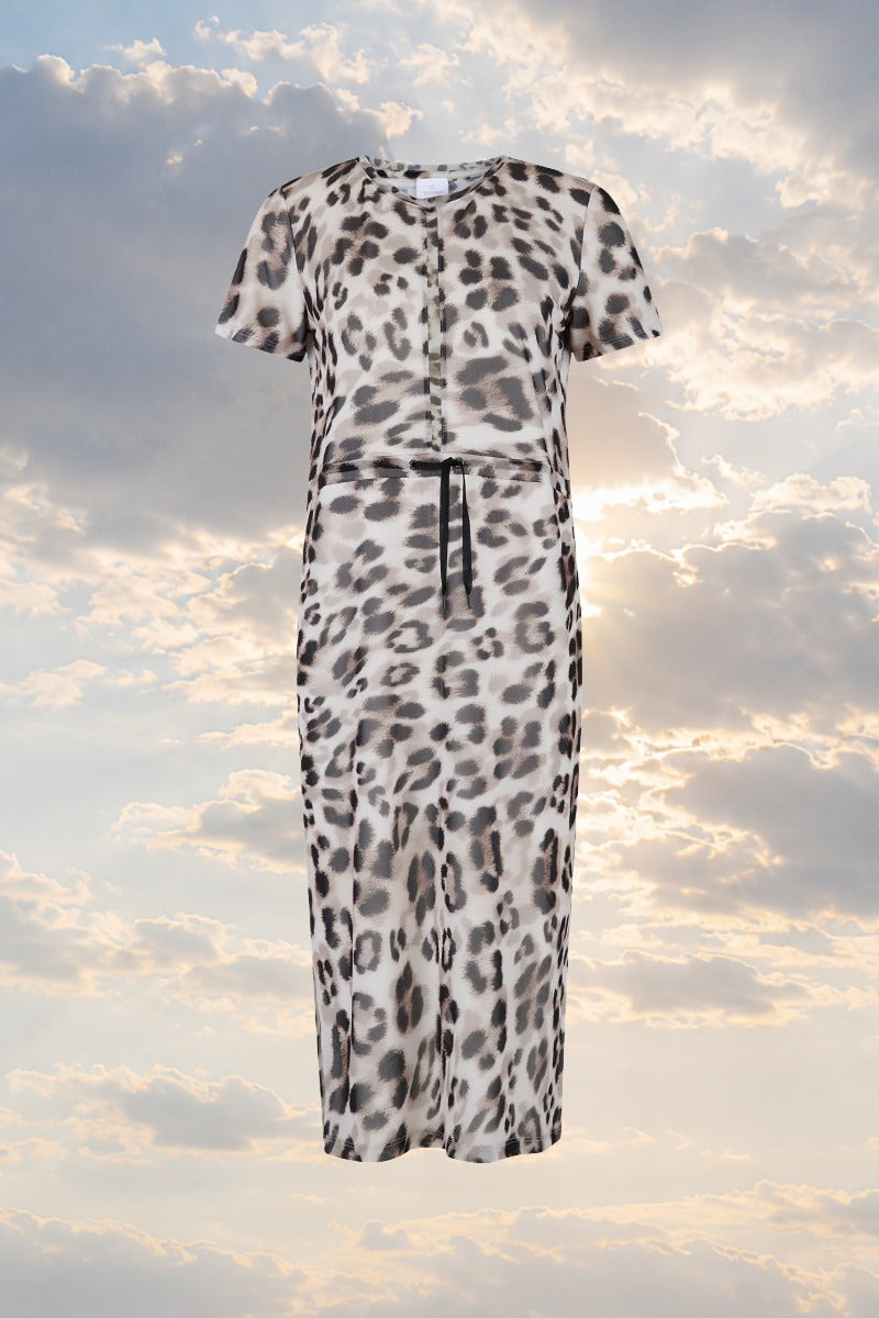 Doppellagiges Mesh-Kleid im Leo-Dessin Elk Horn (81)