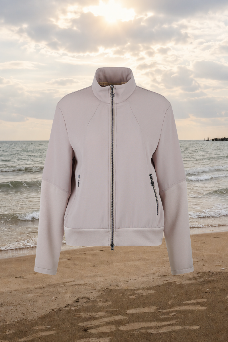 Crépe-Jacke mit Matt-Glanz-Kontrasten Elk Horn (81)